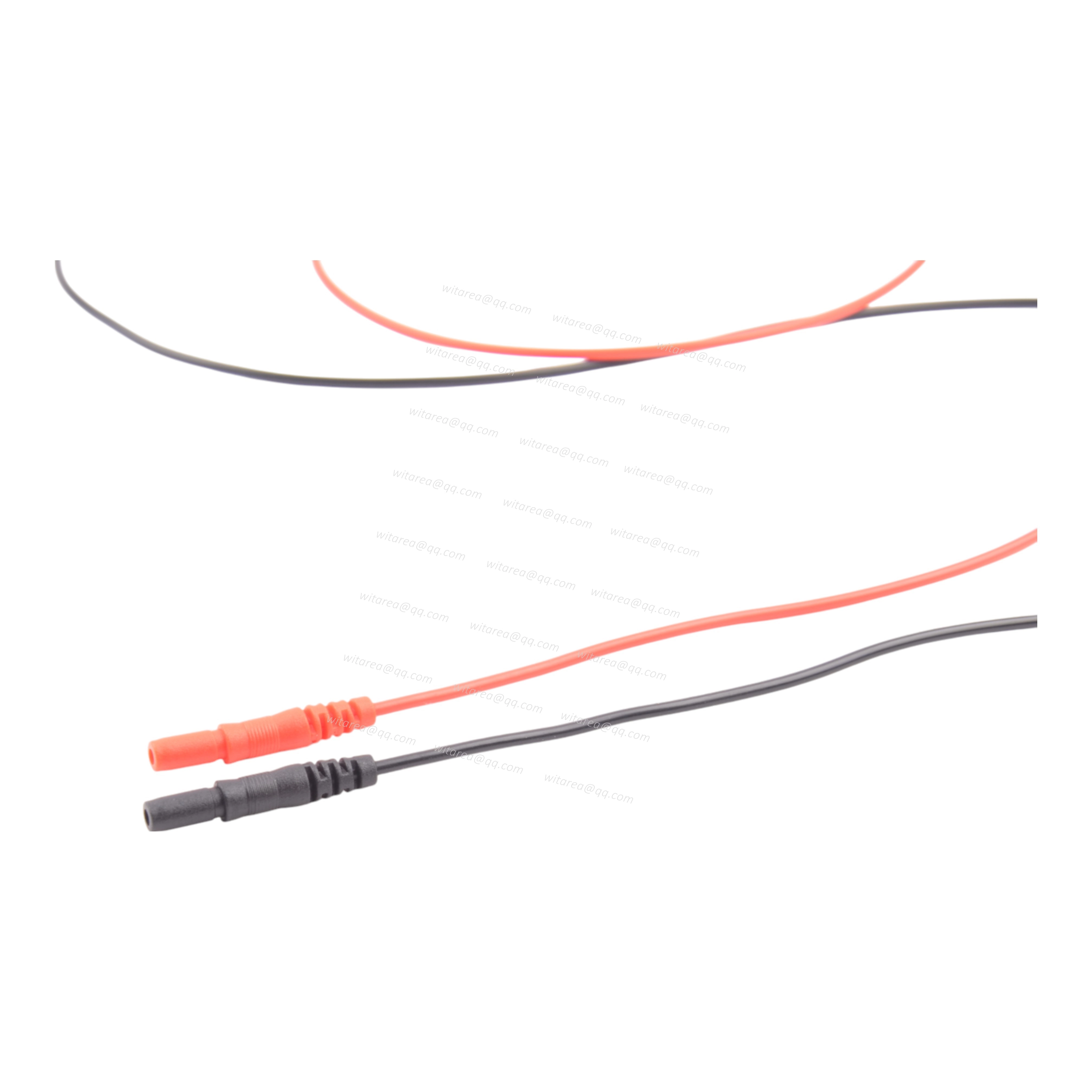Reusable touchproof female to electrode snap female cable