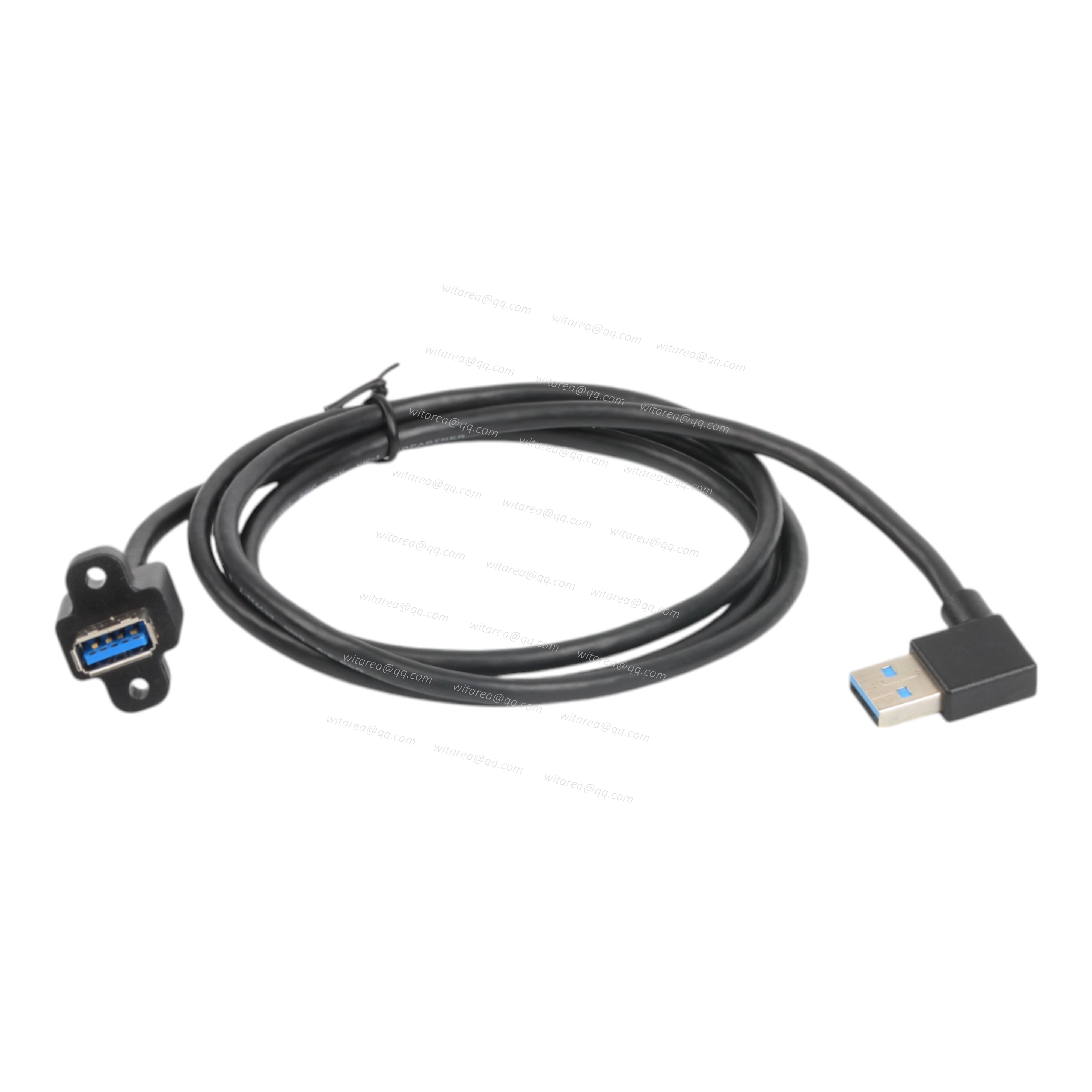 Left / Right Angled USB 3.0 AM TO USB 3.0 AF panel mount cable