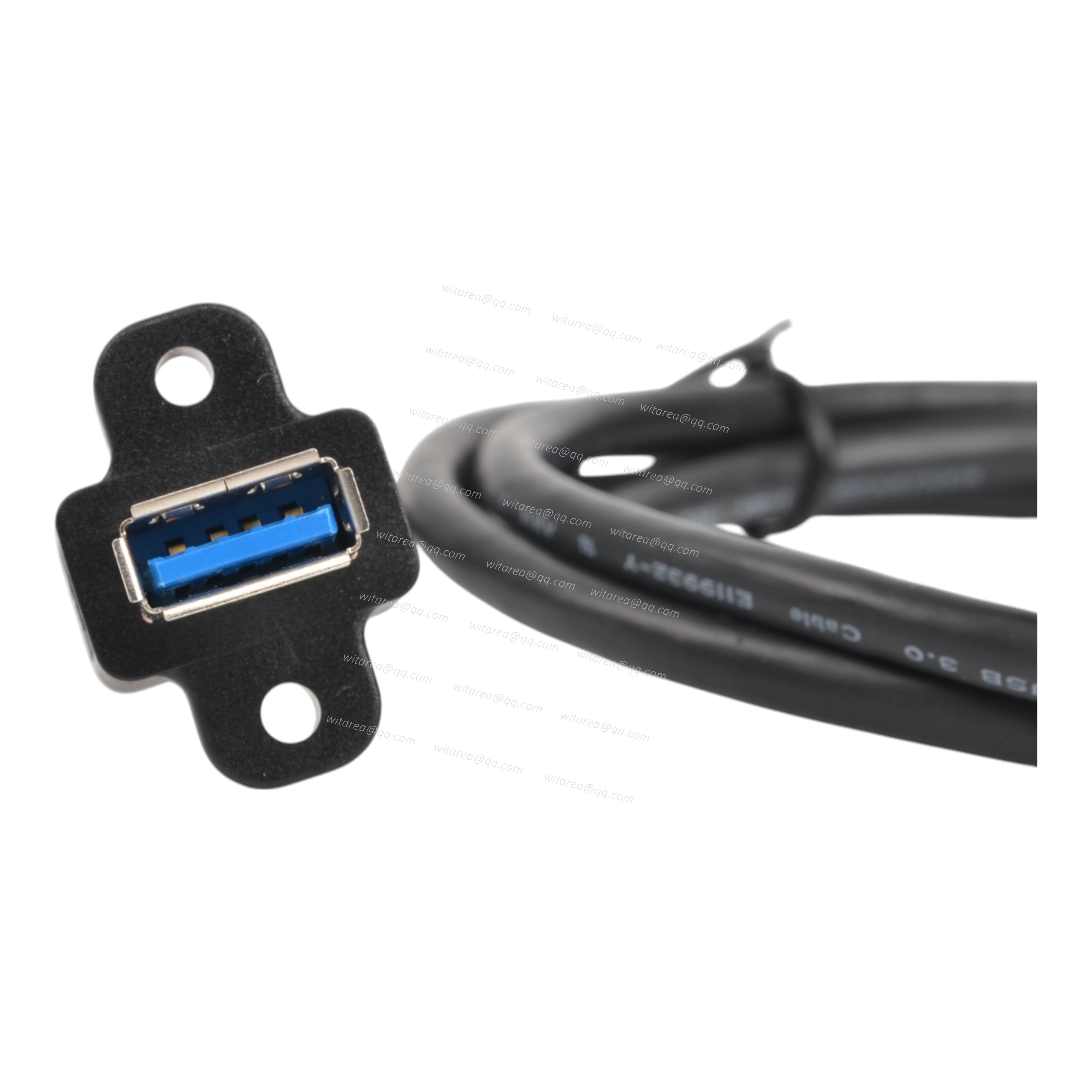Left / Right Angled USB 3.0 AM TO USB 3.0 AF panel mount cable