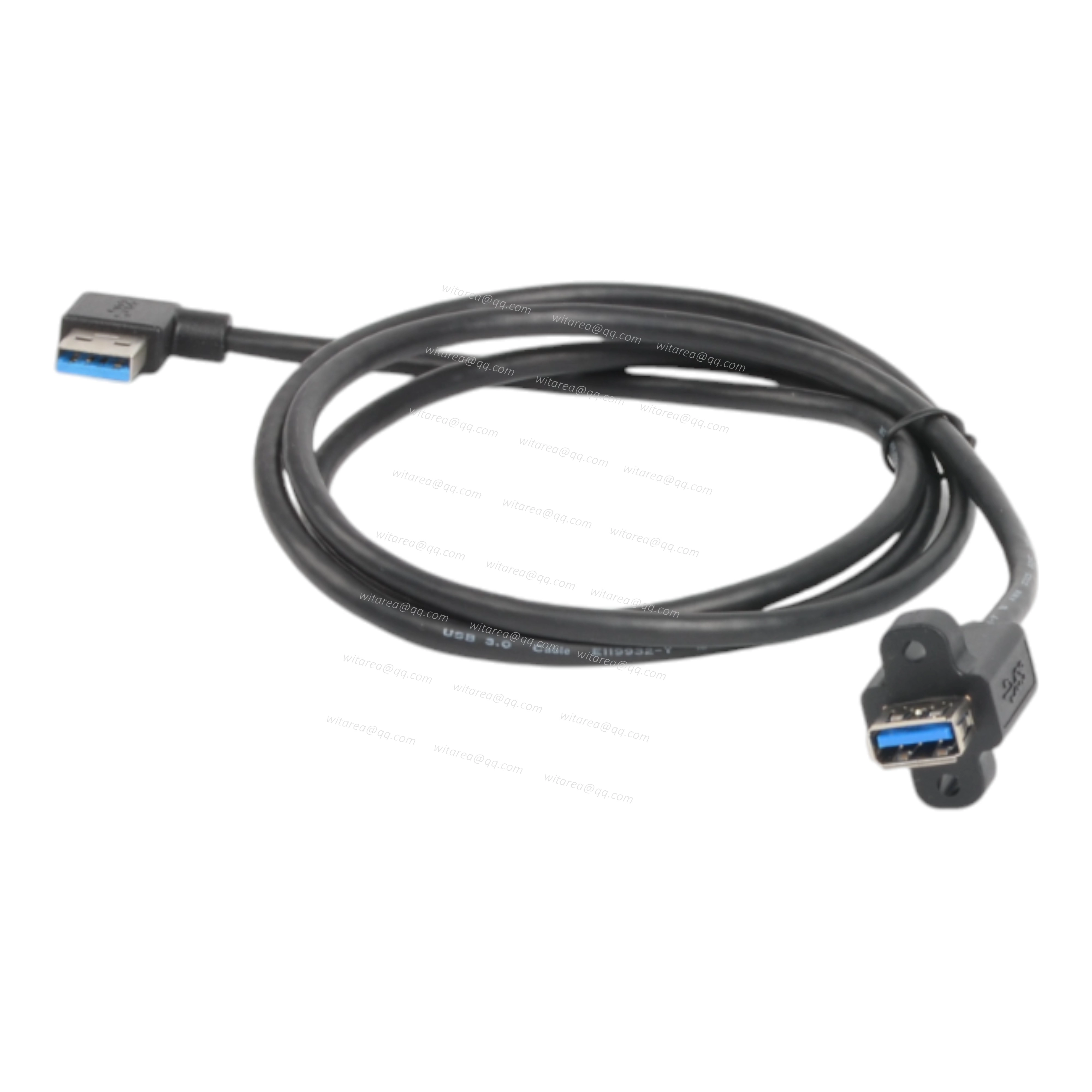 Left / Right Angled USB 3.0 AM TO USB 3.0 AF panel mount cable