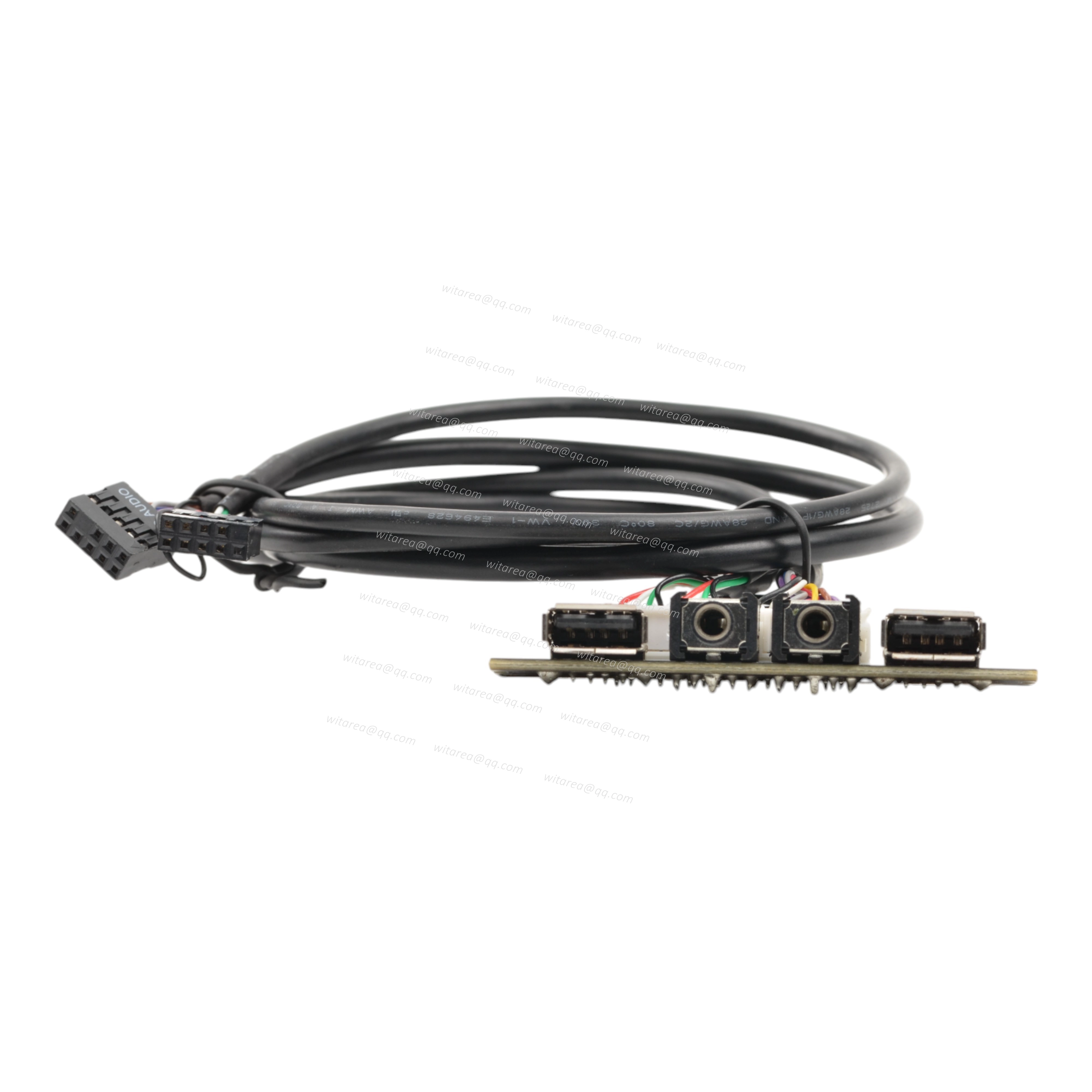 Dual USB 2.0 AF & Dual Audio Plug PC Front Panel I/O Cable Assembly