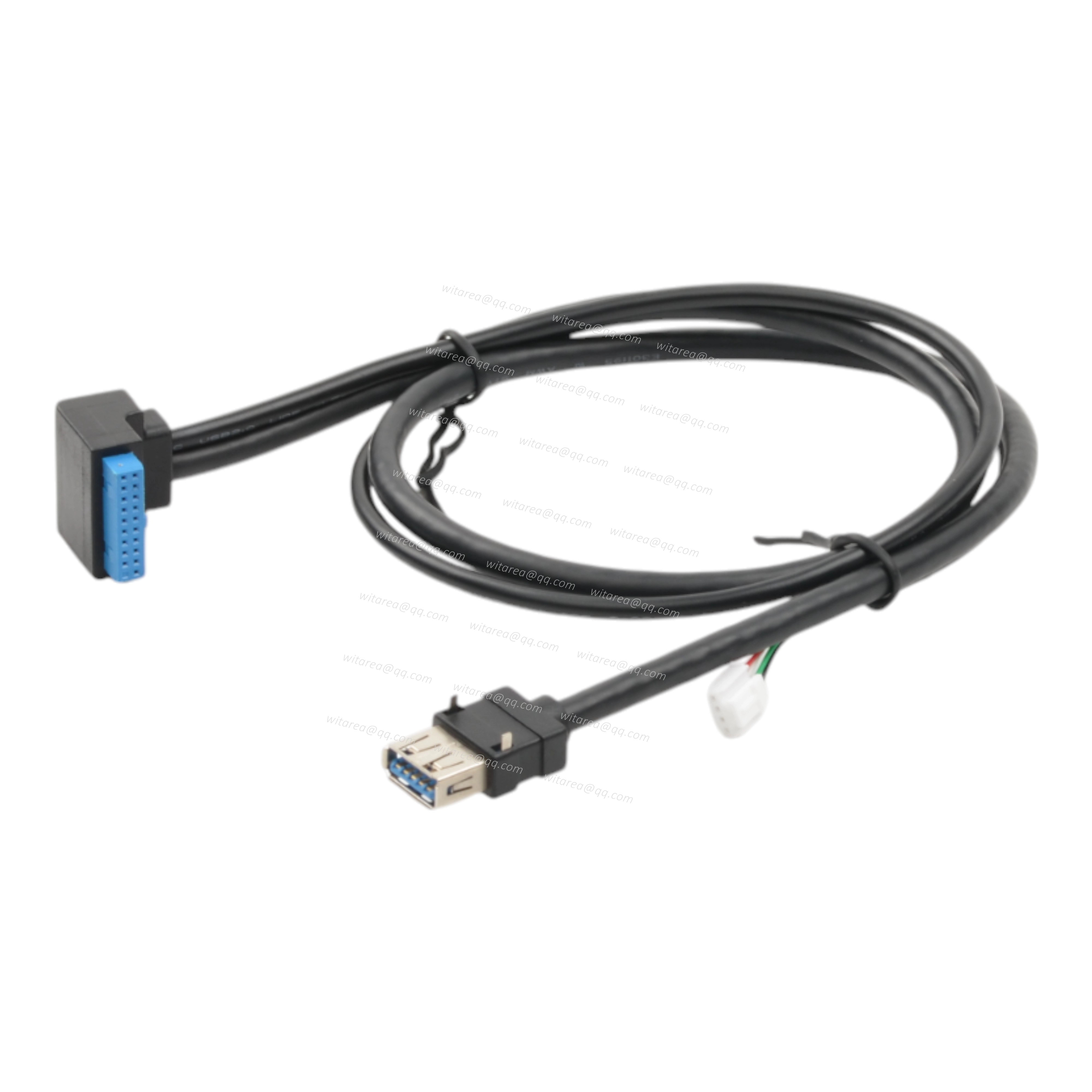 Up/Down Angled USB 3.0 A Female To 20 Pin Motherboard Header Cable with JST Connector