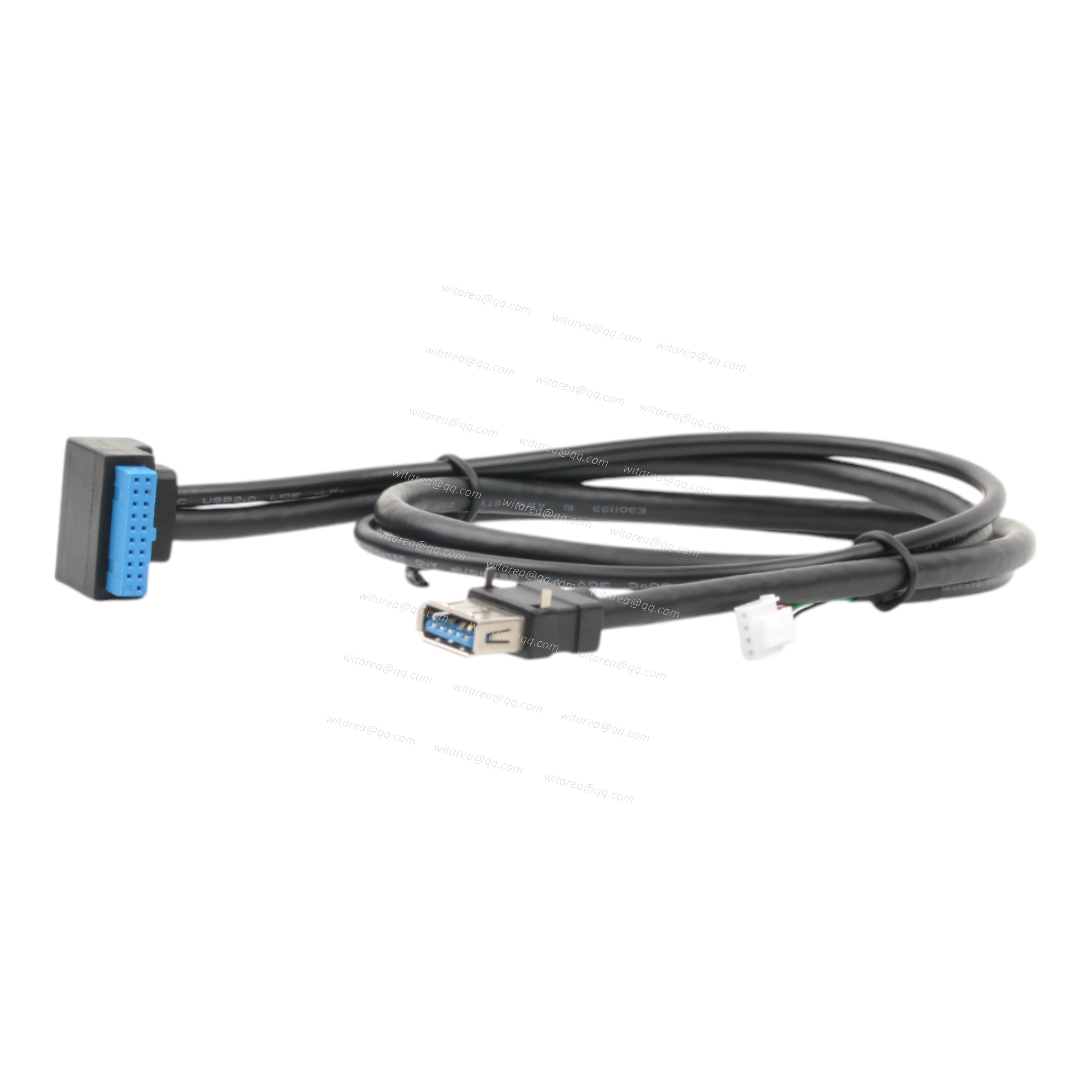 Up/Down Angled USB 3.0 A Female To 20 Pin Motherboard Header Cable with JST Connector
