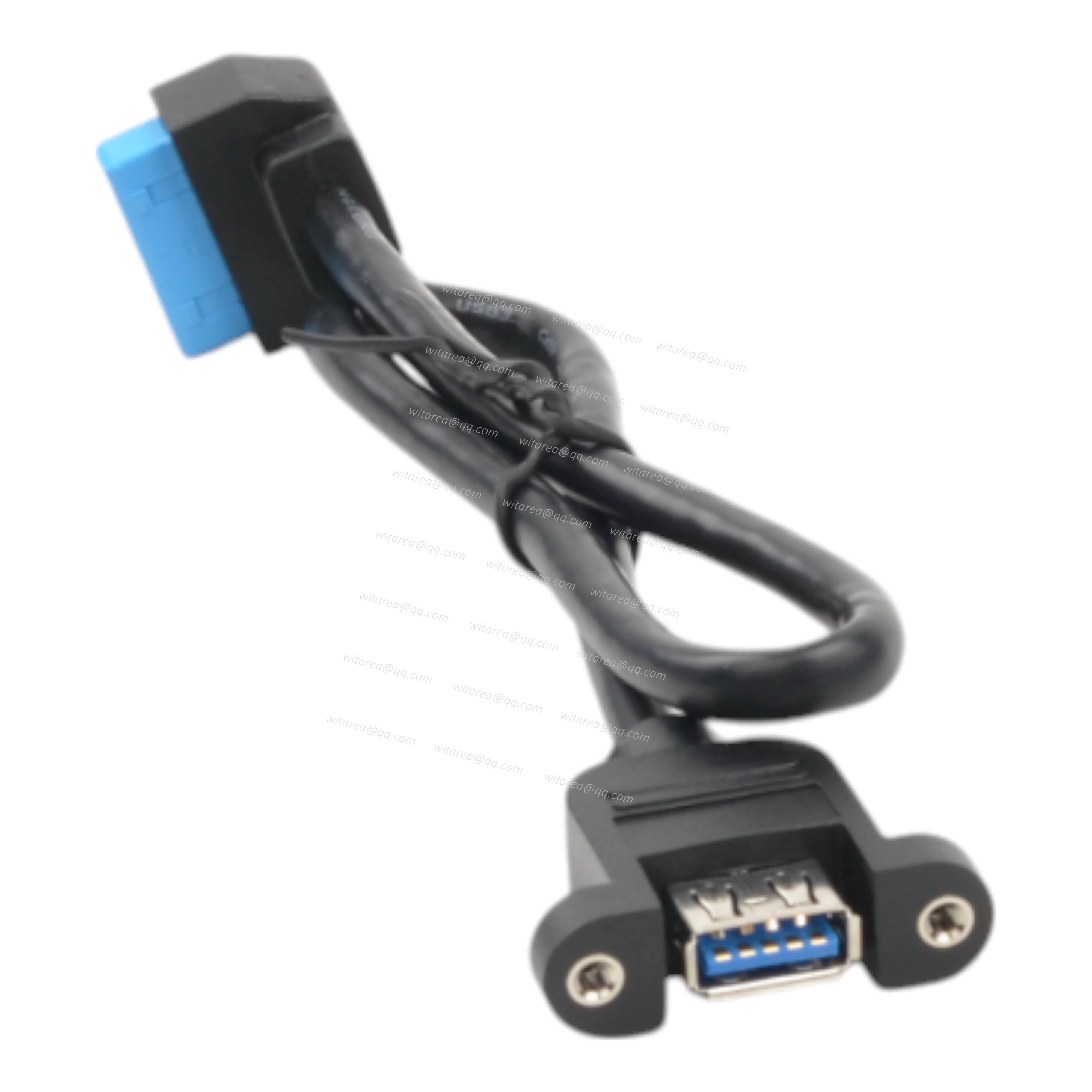 Panel Mount USB 3.0 A Female To 20 Pin Motherboard Header Cable