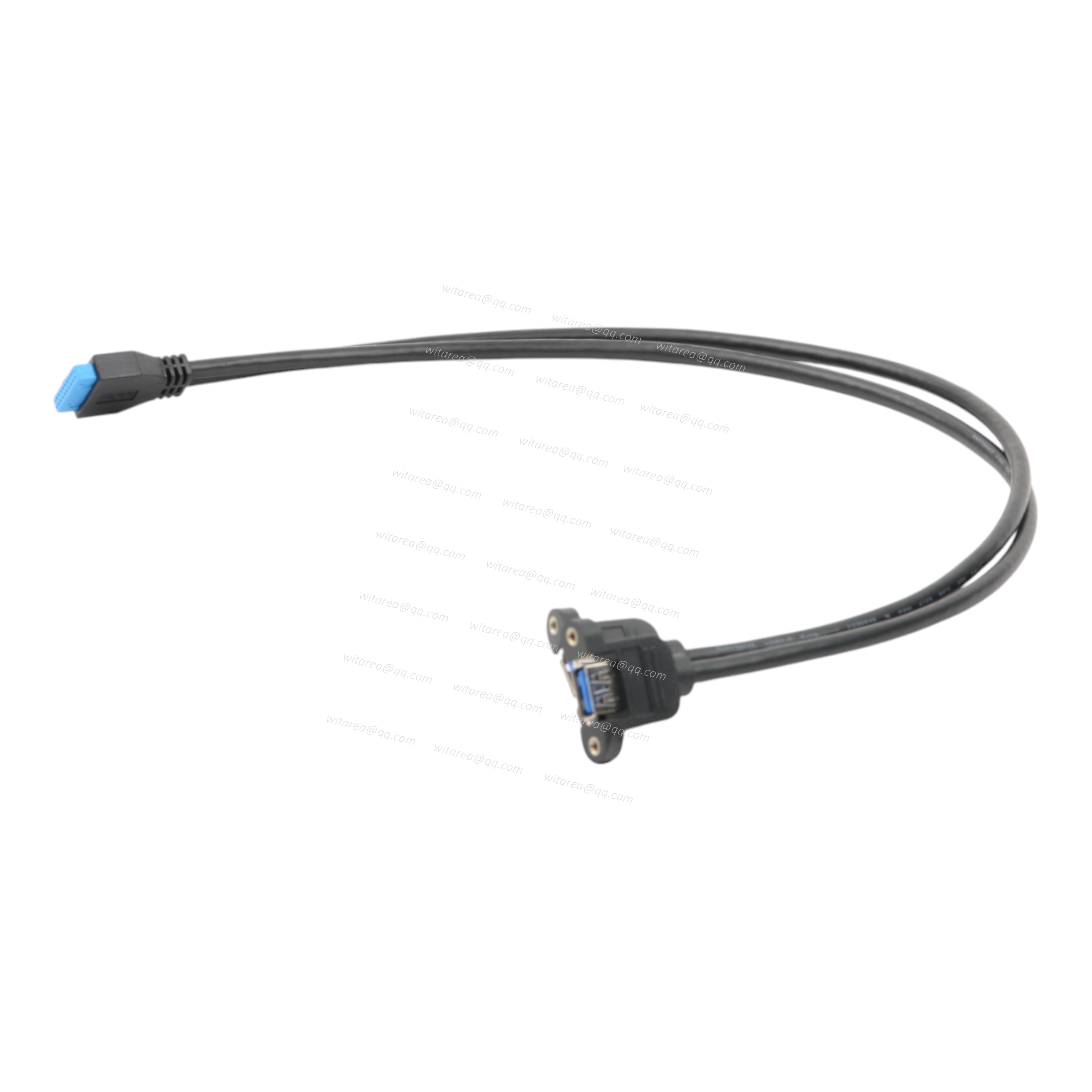 Panel Mount Dual Ports USB 3.0 A Female To 20 Pin Motherboard Header Cable