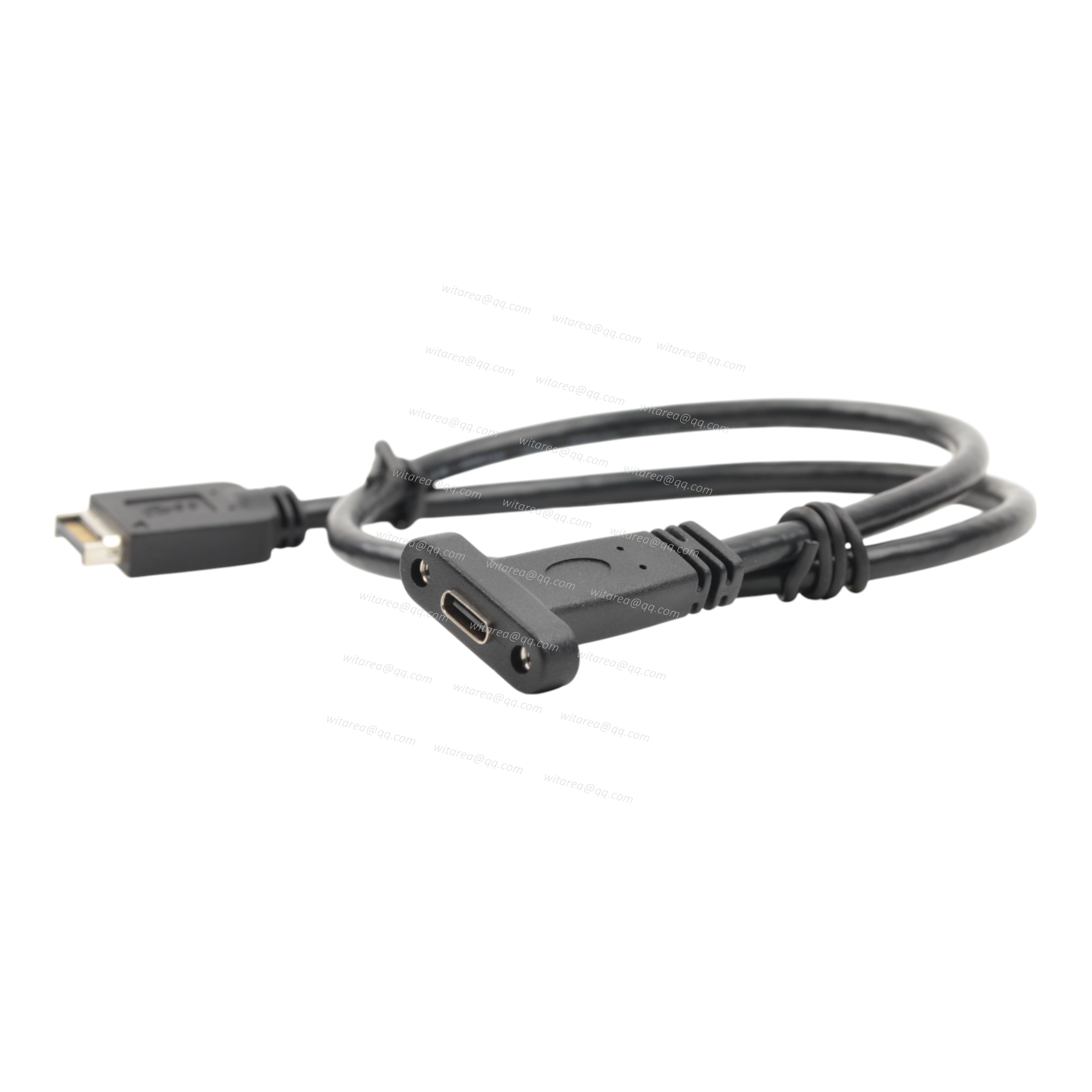 Type E Male To Panel Mount USB C Female Cable