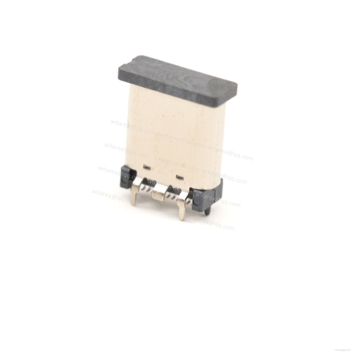 USB3.1 TYPE C 24P VERTICAL-MOUNT DUAL-ROW SMT RECEPTACLE ,H=10MM,L=10MM