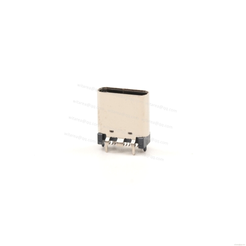 USB3.1 TYPE C 24P VERTICAL-MOUNT DUAL-ROW SMT RECEPTACLE ,H=9.25MM,L=9.25MM