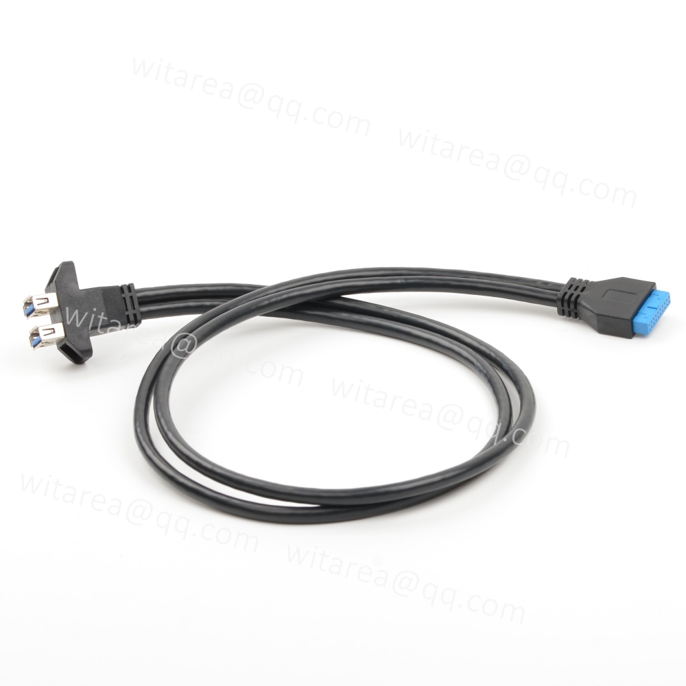 USB 3.0 20 pin motherboard header to dual USB 3.0 AF cable