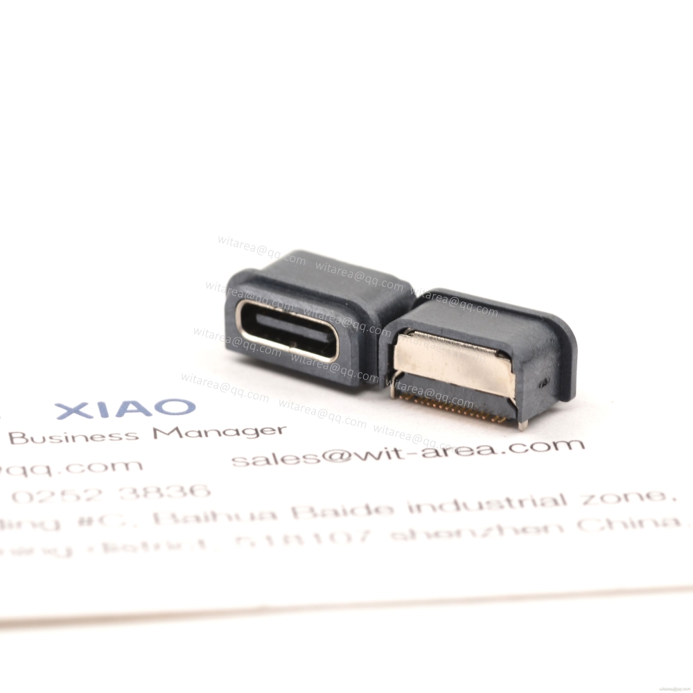 USB2.0 TYPE C 16P SMT waterproof receptacle  CH=3.18mm,L=7.9mm