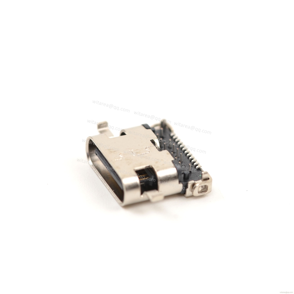 USB3.1 TYPE C 24P MID-MOUNT DIP+SMT RECEPTACLE,CH=0.32MM,L=8.65MM