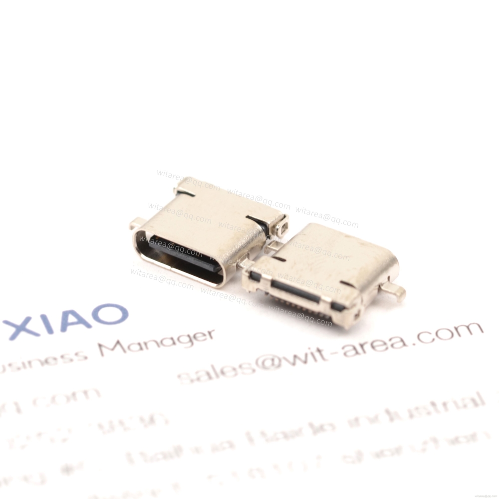 USB3.1 TYPE C 24P MID-MOUNT DIP+SMT RECEPTACLE,CH=0.32MM,L=8.65MM