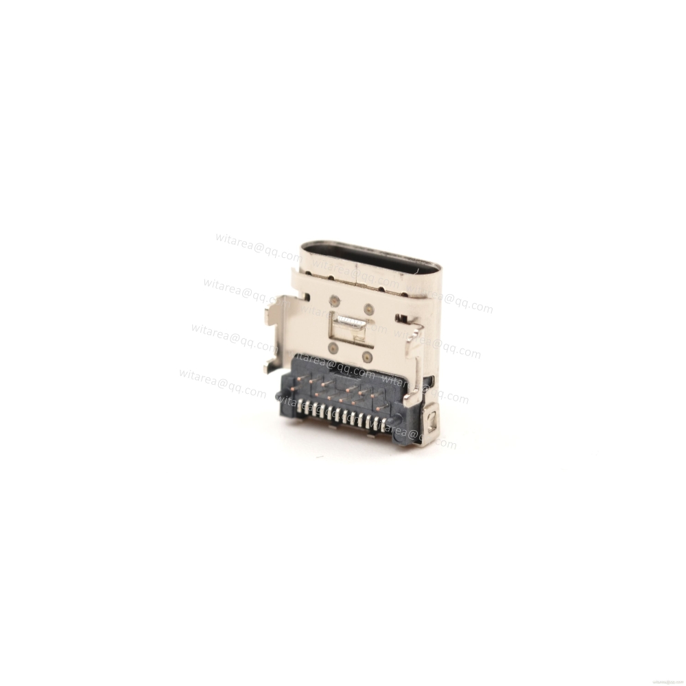 USB3.1 TYPE C 24P DIP+SMT receptacle,CH=2.53mm,L=9.6mm,48v 5A 240W