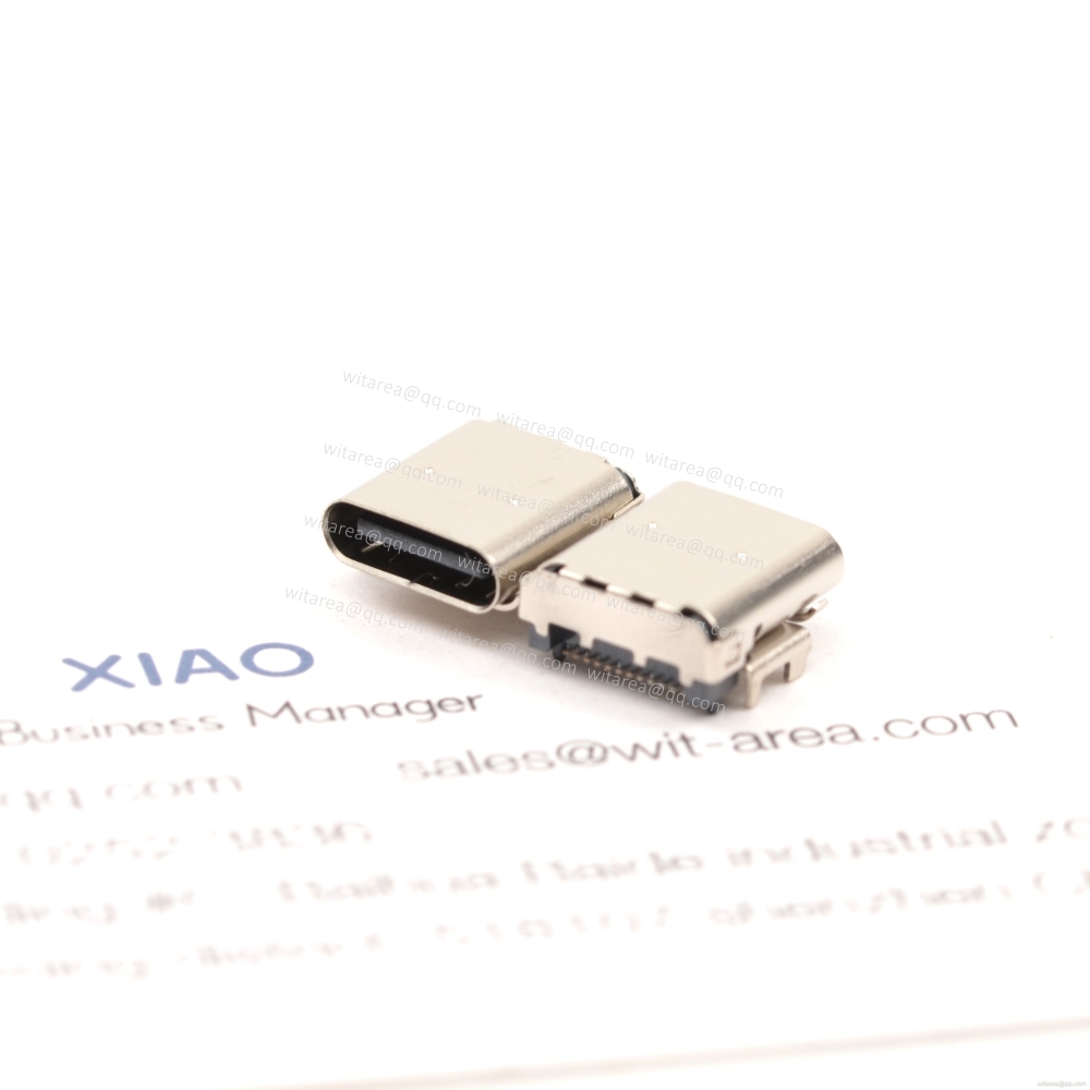 USB3.1 TYPE C 24P DIP+SMT receptacle,CH=2.53mm,L=9.6mm,48v 5A 240W