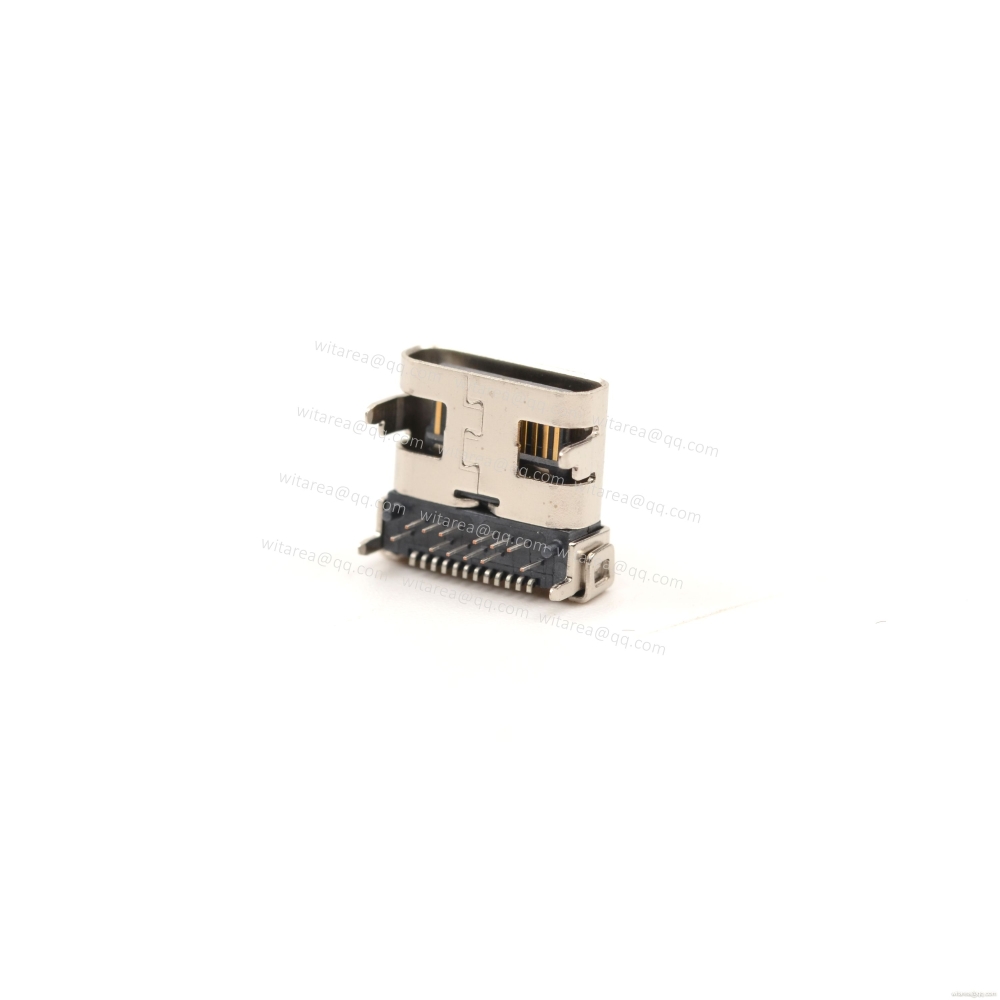USB3.1 TYPE C 24P TOP-MOUNT DIP+SMT RECEPTACLE,CH=1.75MM,L=8.65MM