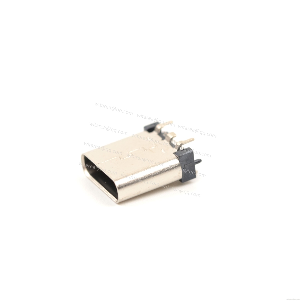 USB3.1 TYPE C 24P VERTICAL-MOUNT DUAL-ROW SMT RECEPTACLE ,H=10MM,L=10MM