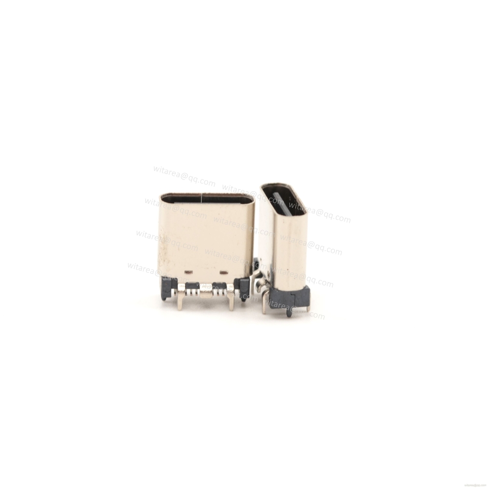 USB3.1 TYPE C 24P VERTICAL-MOUNT DUAL-ROW SMT RECEPTACLE ,H=9.25MM,L=9.25MM