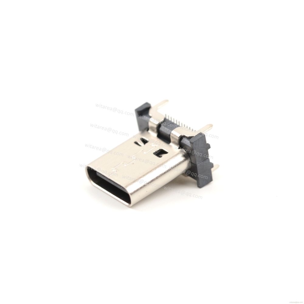 USB3.1 TYPE C 24P VERTICAL-MOUNT DUAL-ROW SMT RECEPTACLE ,H=12MM,L=12MM