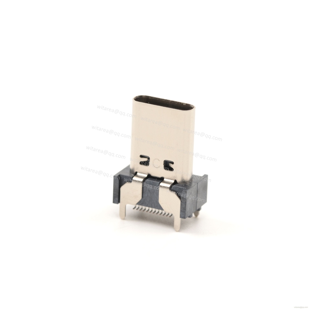 USB3.1 TYPE C 24P VERTICAL-MOUNT DUAL-ROW SMT RECEPTACLE ,H=15MM,L=15MM