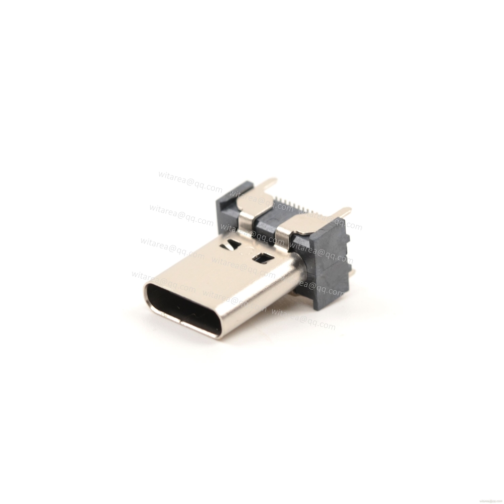 USB3.1 TYPE C 24P VERTICAL-MOUNT DUAL-ROW SMT RECEPTACLE ,H=15MM,L=15MM