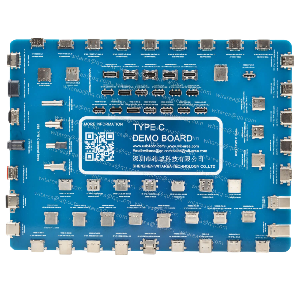 WATERPROOF SMT TYPE C 16PIN Receptacle Surface MOUNT,CH=2.1MM, L=7.41MM