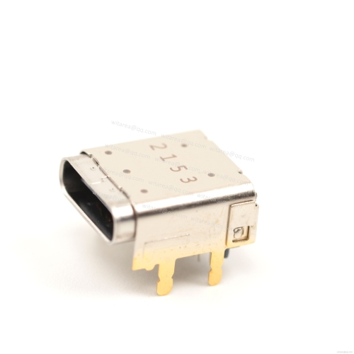 USB3.1 TYPE C 24P TOP-MOUNT DIP+SMT RECEPTACLE WITH BRACKET ,CH=3.4MM,L=11.1MM