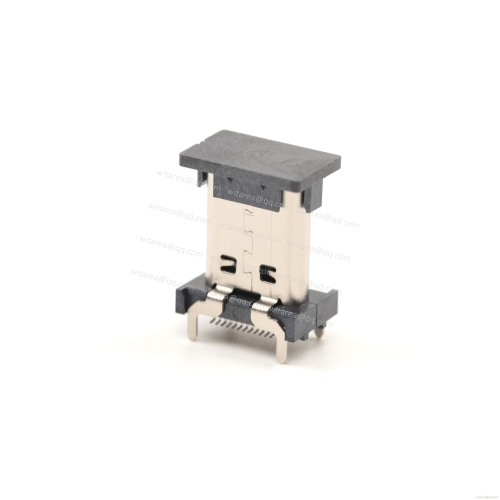 USB3.1 TYPE C 24P VERTICAL-MOUNT DUAL-ROW SMT RECEPTACLE ,H=13MM,L=13MM